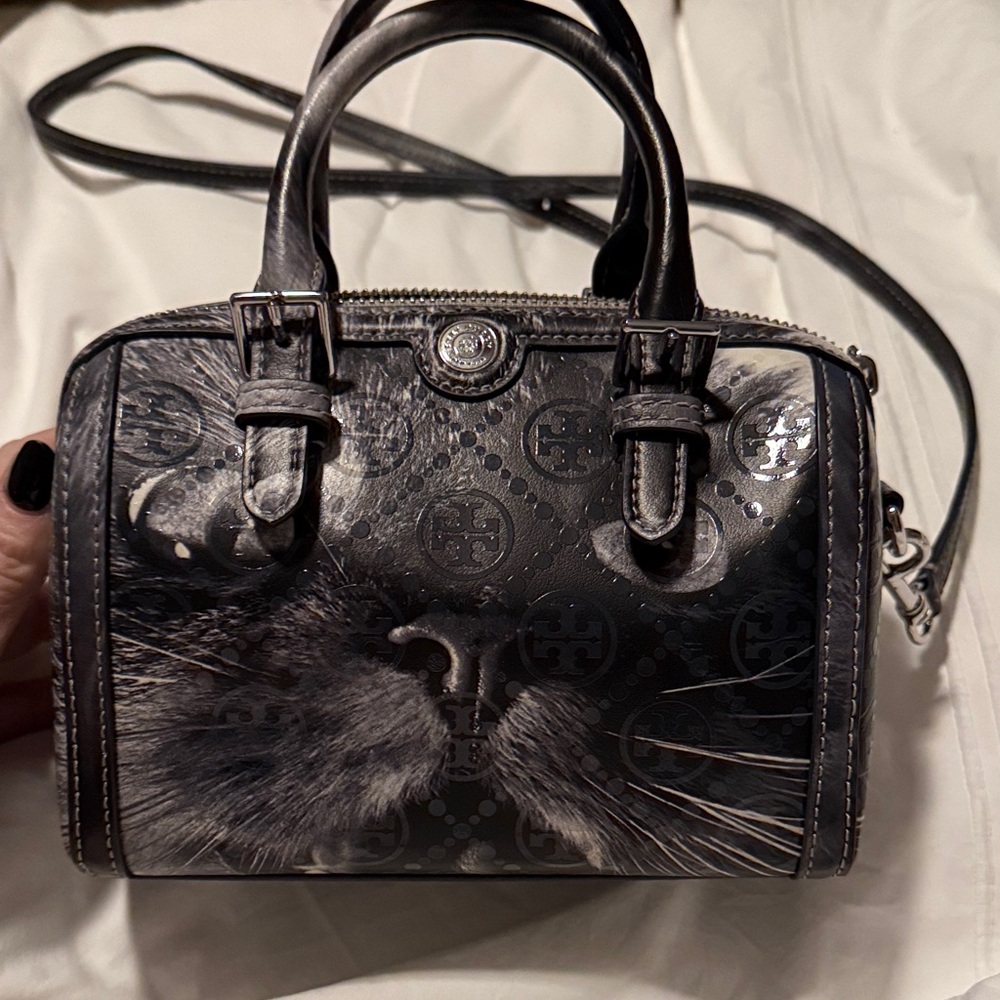 Tory Burch Special Edition Black Animal Mini Bag. Like new